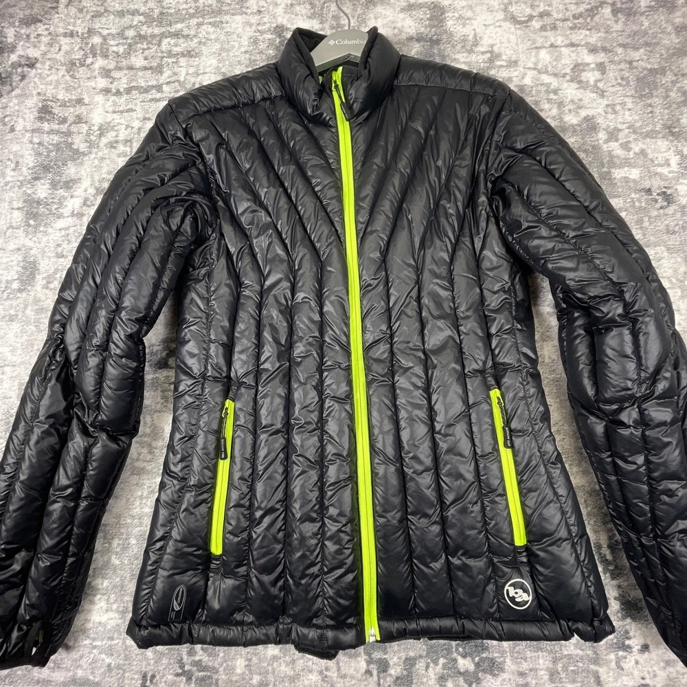 Big Agnes Womens XL Hole in the Wall Puffer Jacket Black Green Gorpcore Outdoor